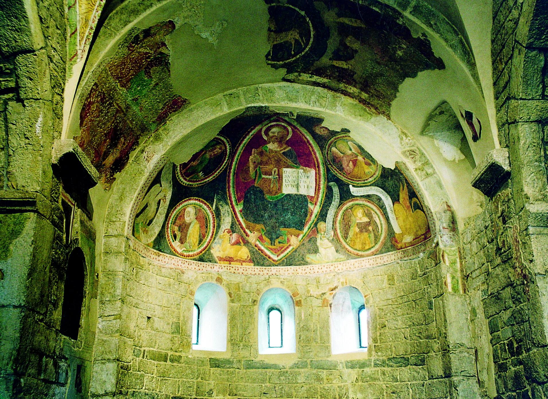 S. Egidio in Fontanella, affresco nel catino dell'abside della chiesa (sec. XV)